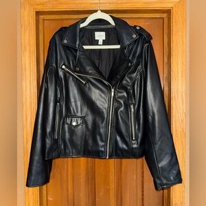 9 west faux leather moto jacket